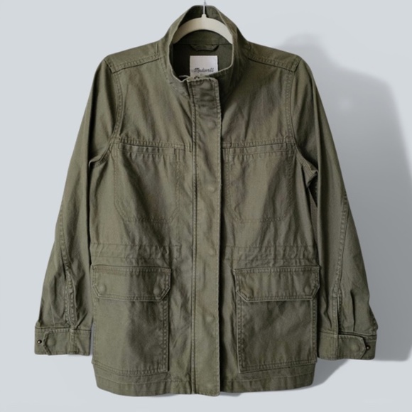 Madewell Canvas Dispatch Jacket Fatigue Green Medium - Picture 2 of 8